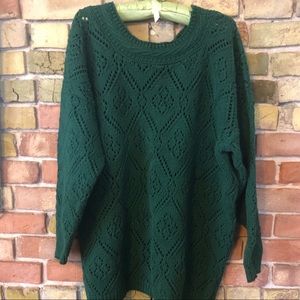Jay Jacobs green cotton sweater size L